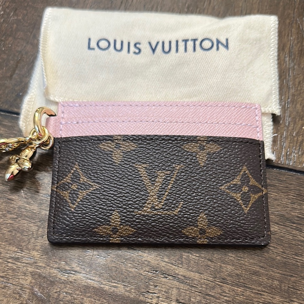 Louis Vuitton Brown and Pink Card Holder